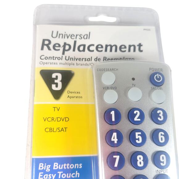 Philips Universal Remote Big Buttons PH335 3 Devices Control - Picture 3 of 6